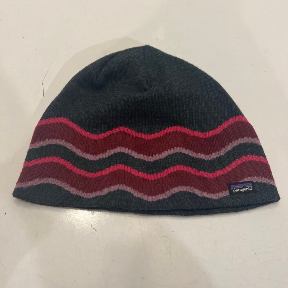 Patagonia Pink and Grey beanie Hat